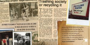 Old articles of recycling campaigns