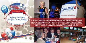 Challenge Enterprises celebrates four decades with a night of celebration and new logo unveiling bowling party