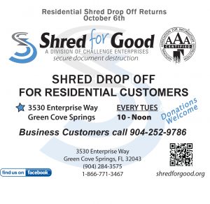 RESIDENTIAL SHRED DROP OFF