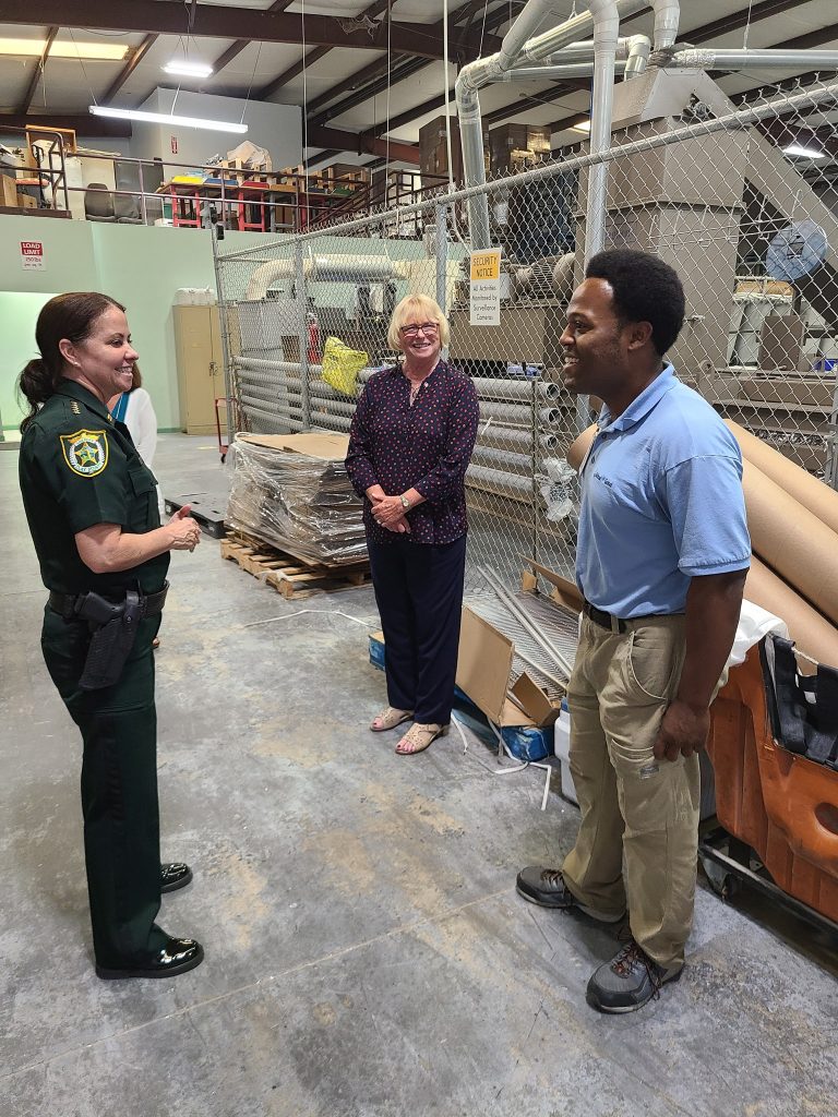 Sheriff Michelle Cook Visits Challenge Enterprises