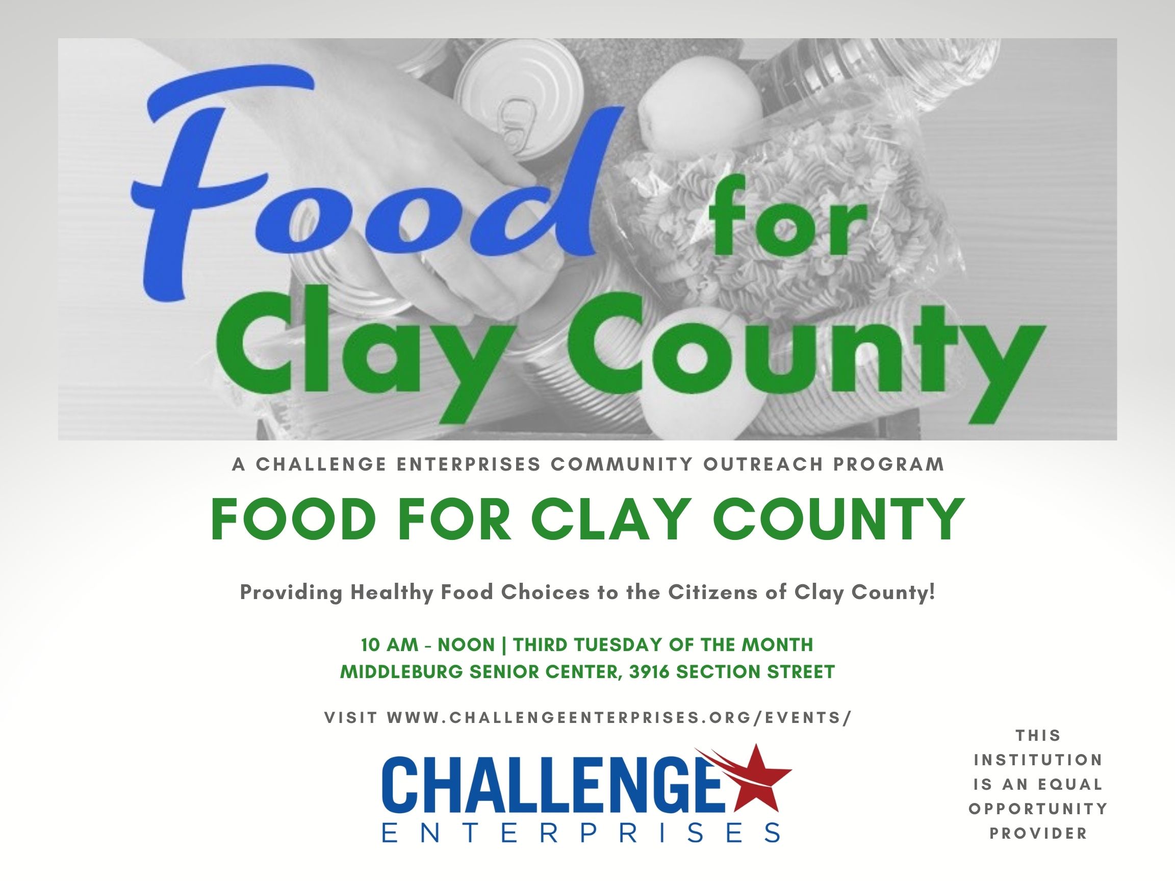 Food for Clay Distribution Event-Middleburg Senior Center